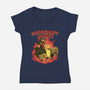 Goddamnit Donut-Womens-V-Neck-Tee-rmatix