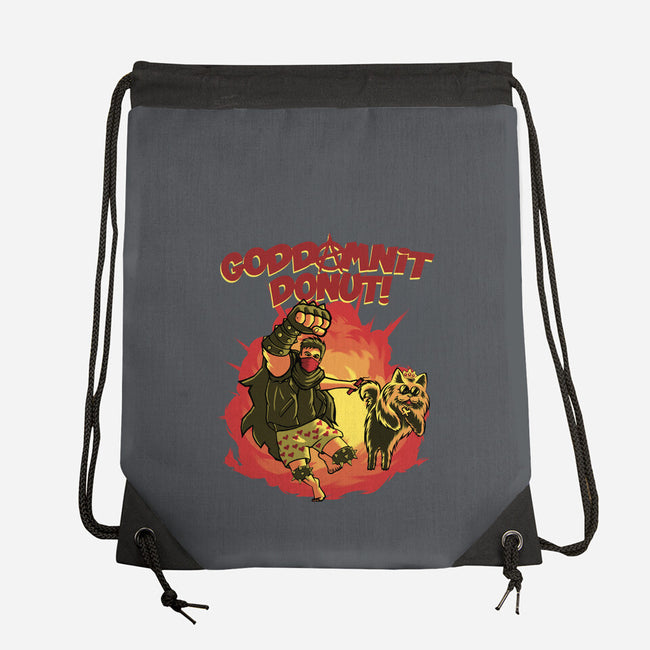 Goddamnit Donut-None-Drawstring-Bag-rmatix