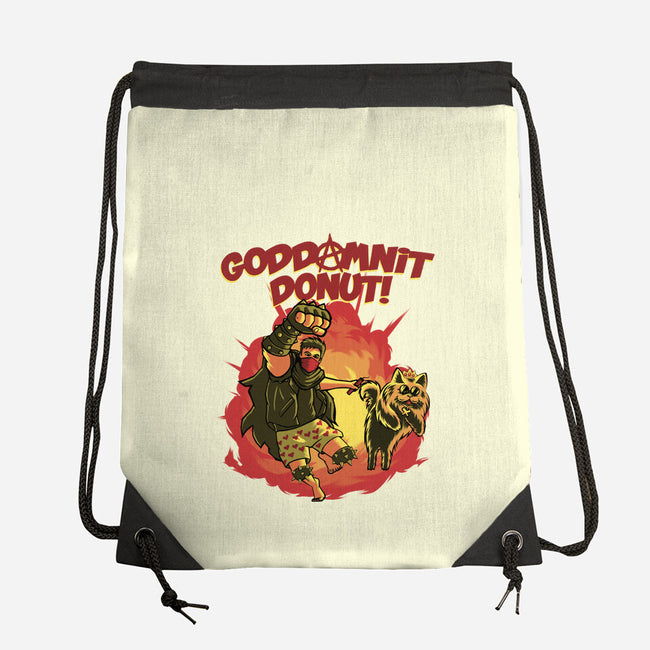 Goddamnit Donut-None-Drawstring-Bag-rmatix