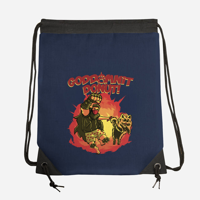 Goddamnit Donut-None-Drawstring-Bag-rmatix