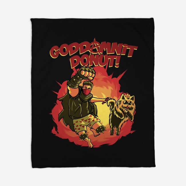 Goddamnit Donut-None-Fleece-Blanket-rmatix