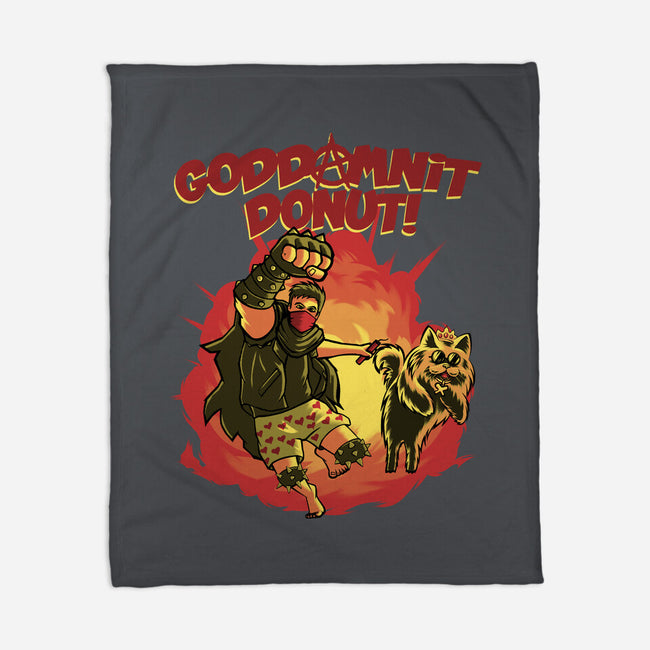 Goddamnit Donut-None-Fleece-Blanket-rmatix