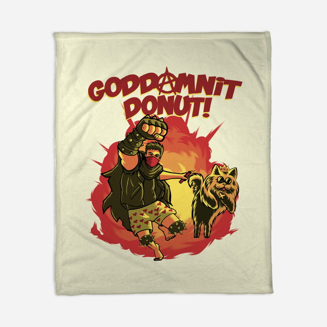 Goddamnit Donut-None-Fleece-Blanket-rmatix