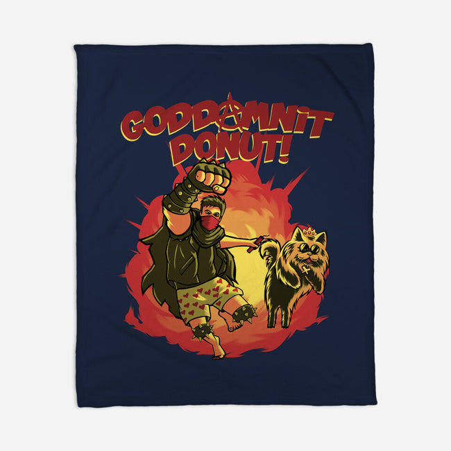 Goddamnit Donut-None-Fleece-Blanket-rmatix