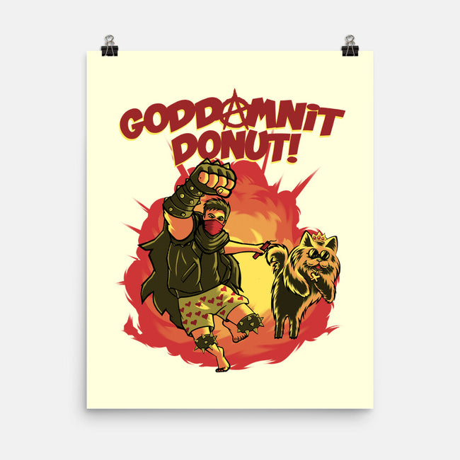 Goddamnit Donut-None-Matte-Poster-rmatix