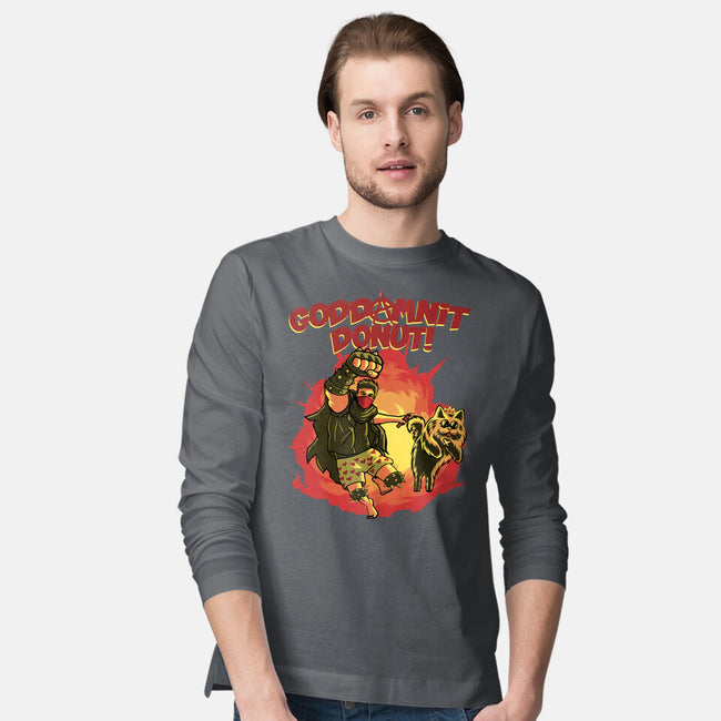 Goddamnit Donut-Mens-Long Sleeved-Tee-rmatix