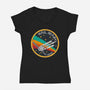 Hail Mary Patch-Womens-V-Neck-Tee-DrMonekers