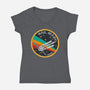 Hail Mary Patch-Womens-V-Neck-Tee-DrMonekers