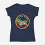 Hail Mary Patch-Womens-V-Neck-Tee-DrMonekers