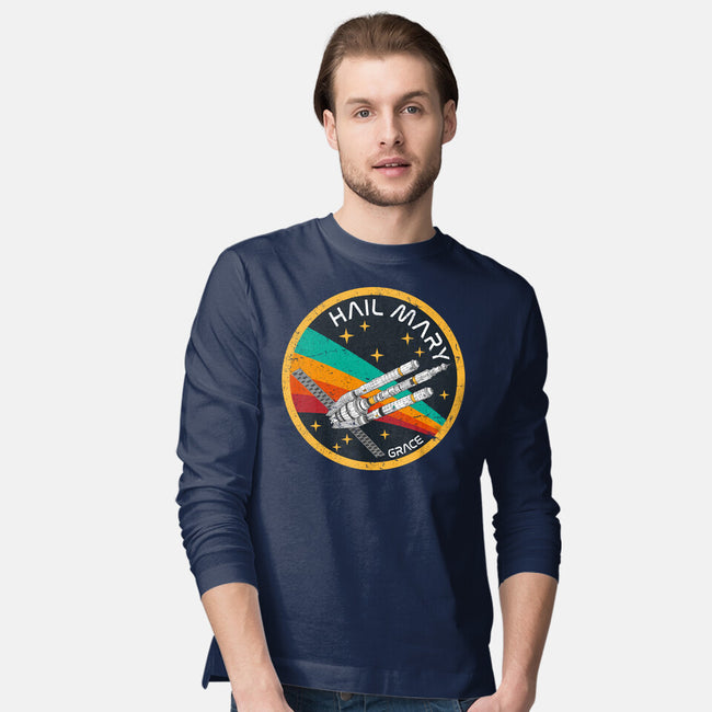 Hail Mary Patch-Mens-Long Sleeved-Tee-DrMonekers