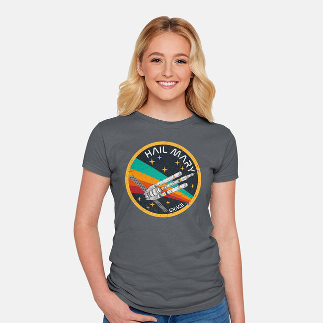 Hail Mary Patch-Womens-Fitted-Tee-DrMonekers