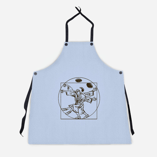 Vitruvian Dude-Unisex-Kitchen-Apron-kg07