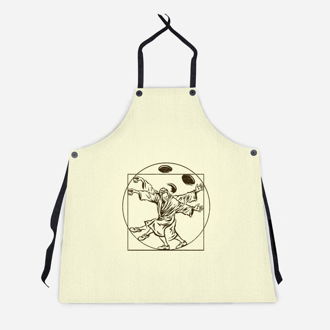 Vitruvian Dude-Unisex-Kitchen-Apron-kg07