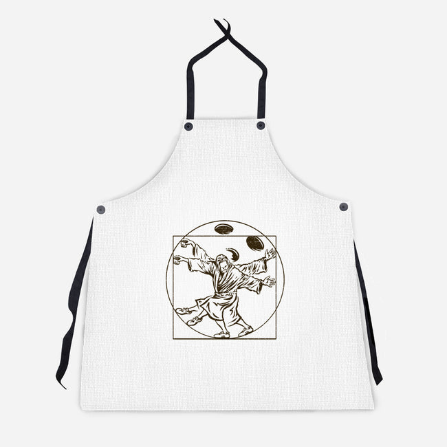 Vitruvian Dude-Unisex-Kitchen-Apron-kg07