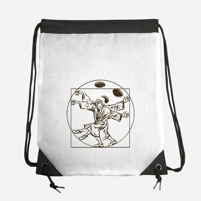 Vitruvian Dude-None-Drawstring-Bag-kg07