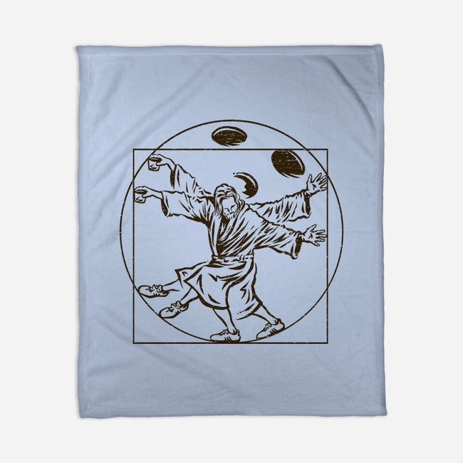Vitruvian Dude-None-Fleece-Blanket-kg07