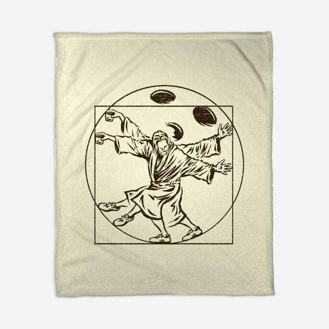 Vitruvian Dude-None-Fleece-Blanket-kg07