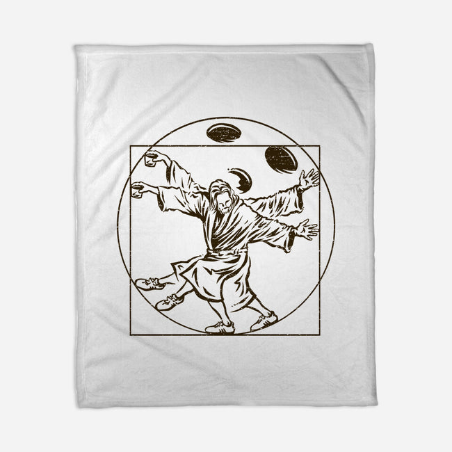 Vitruvian Dude-None-Fleece-Blanket-kg07