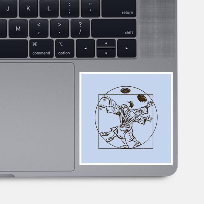 Vitruvian Dude-None-Glossy-Sticker-kg07