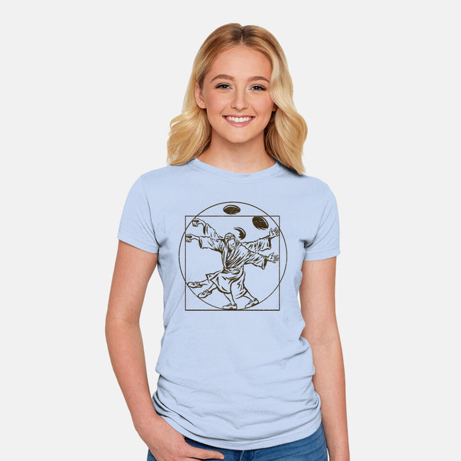 Vitruvian Dude-Womens-Fitted-Tee-kg07