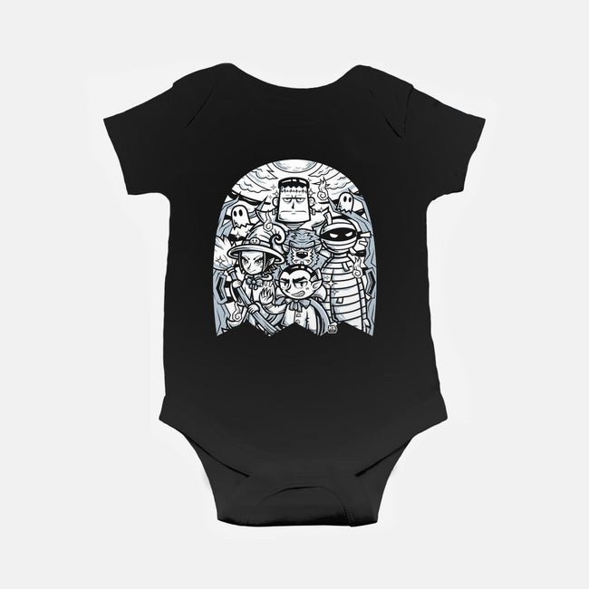 Classic Monsters Doodle-Baby-Basic-Onesie-krisren28