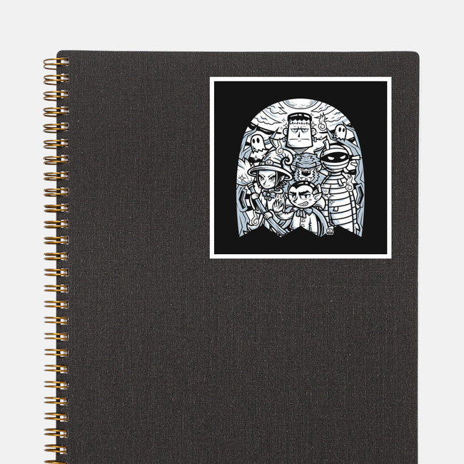 Classic Monsters Doodle-None-Glossy-Sticker-krisren28
