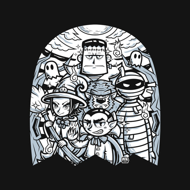 Classic Monsters Doodle-Unisex-Basic-Tee-krisren28