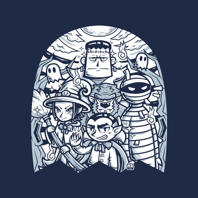 Classic Monsters Doodle-Unisex-Basic-Tee-krisren28