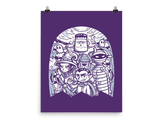 Classic Monsters Doodle