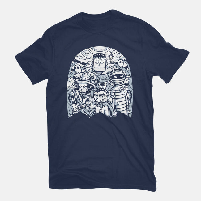Classic Monsters Doodle-Youth-Basic-Tee-krisren28