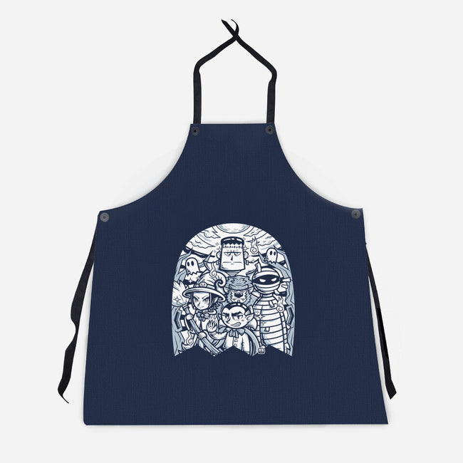 Classic Monsters Doodle-Unisex-Kitchen-Apron-krisren28