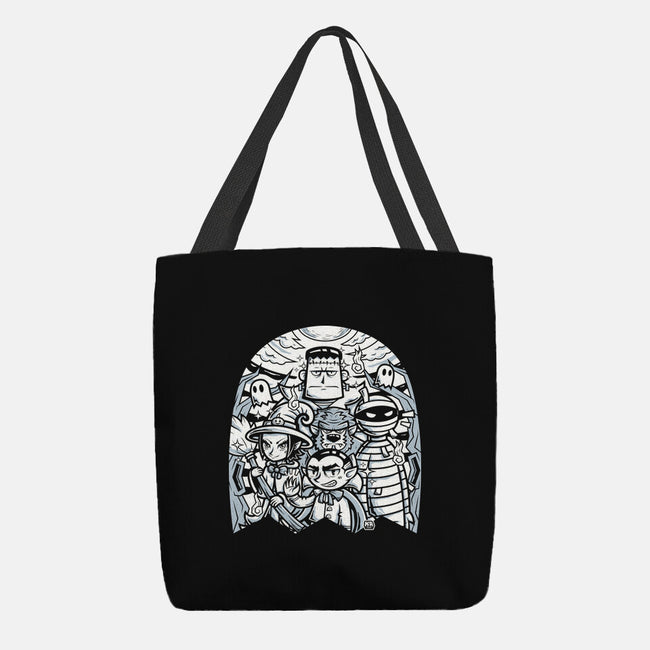 Classic Monsters Doodle-None-Basic Tote-Bag-krisren28