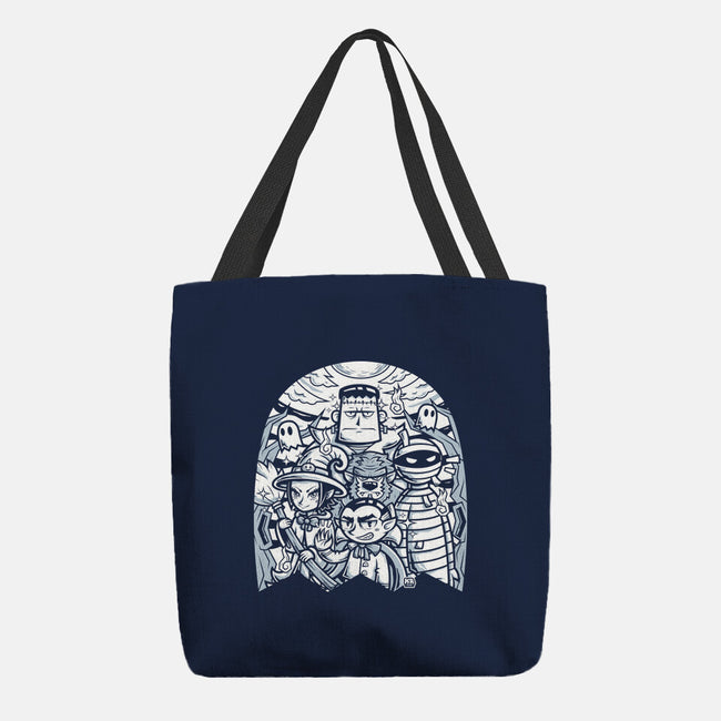 Classic Monsters Doodle-None-Basic Tote-Bag-krisren28