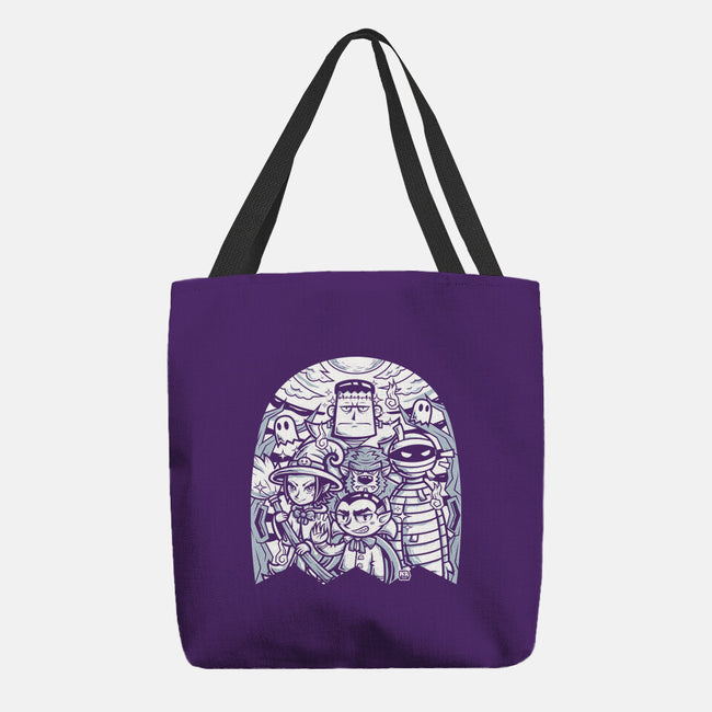 Classic Monsters Doodle-None-Basic Tote-Bag-krisren28
