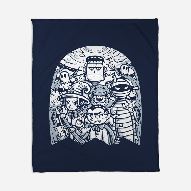 Classic Monsters Doodle-None-Fleece-Blanket-krisren28