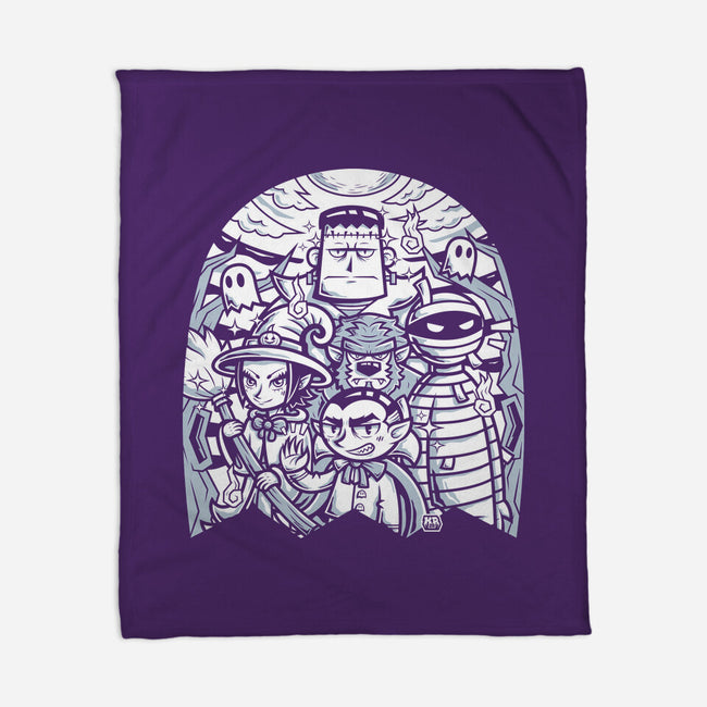 Classic Monsters Doodle-None-Fleece-Blanket-krisren28