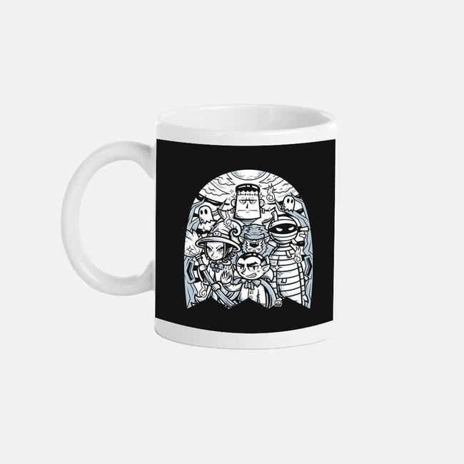 Classic Monsters Doodle-None-Mug-Drinkware-krisren28