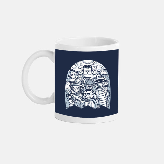 Classic Monsters Doodle-None-Mug-Drinkware-krisren28