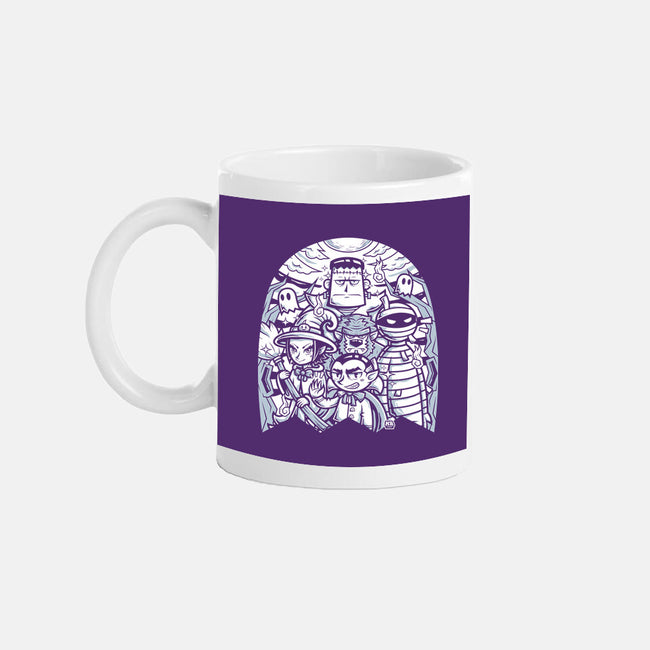 Classic Monsters Doodle-None-Mug-Drinkware-krisren28