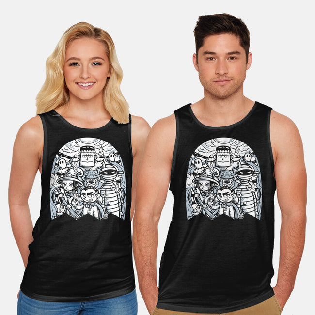 Classic Monsters Doodle-Unisex-Basic-Tank-krisren28