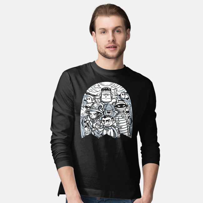 Classic Monsters Doodle-Mens-Long Sleeved-Tee-krisren28