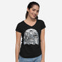 Classic Monsters Doodle-Womens-V-Neck-Tee-krisren28