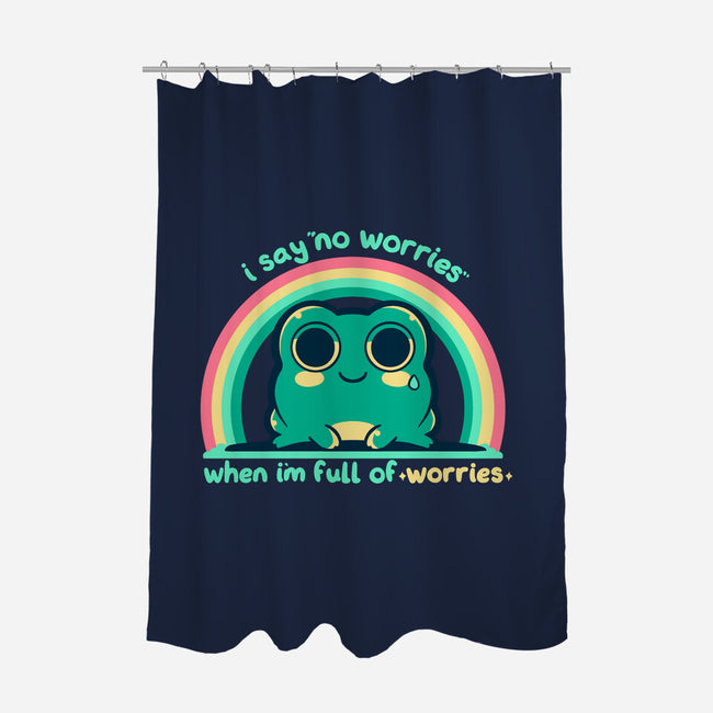 Full Of Worries-None-Polyester-Shower Curtain-TechraNova