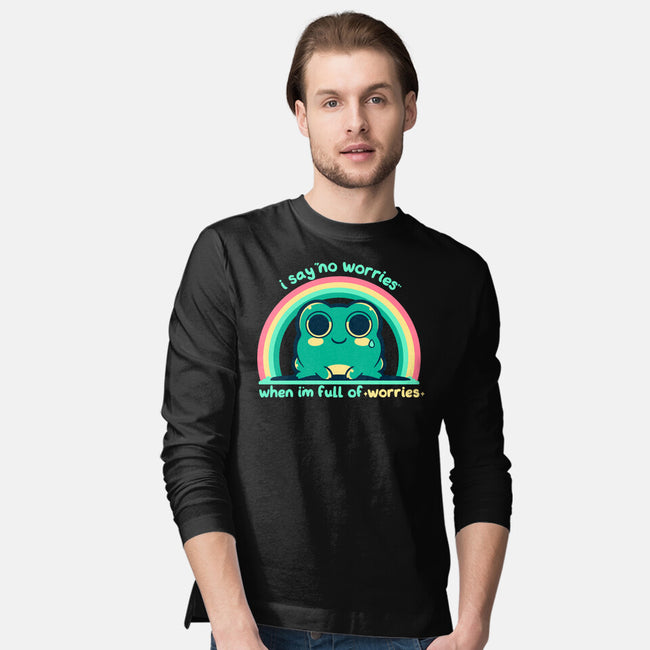 Full Of Worries-Mens-Long Sleeved-Tee-TechraNova