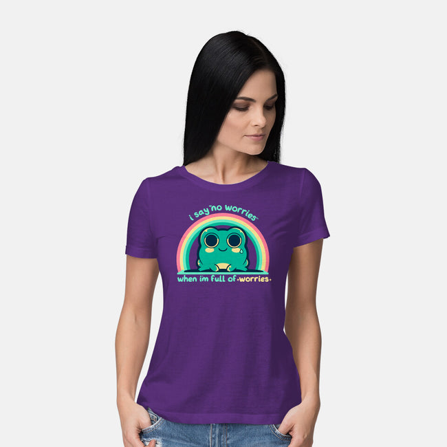 Full Of Worries-Womens-Basic-Tee-TechraNova