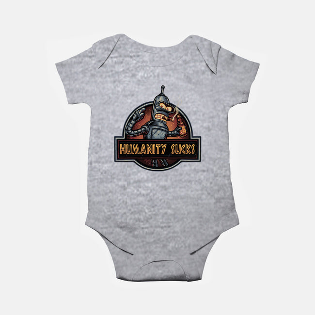 Robot Against Humanity-Baby-Basic-Onesie-glitchygorilla