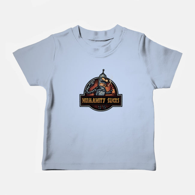 Robot Against Humanity-Baby-Basic-Tee-glitchygorilla
