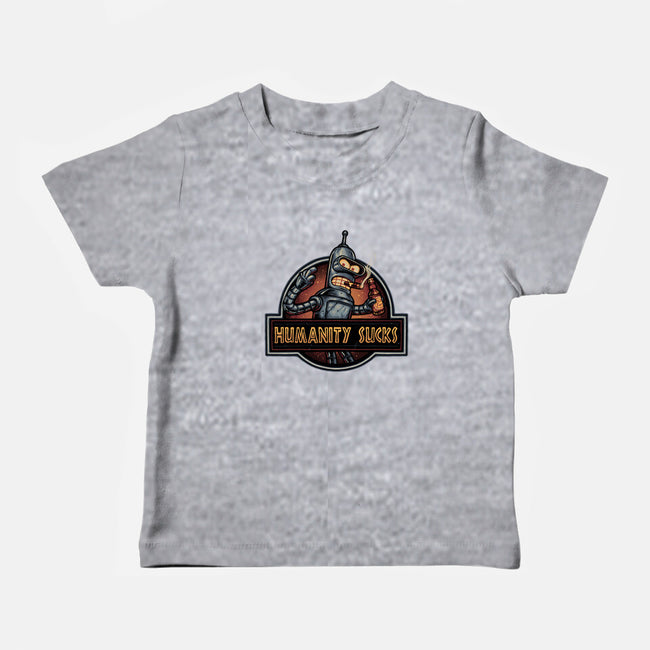 Robot Against Humanity-Baby-Basic-Tee-glitchygorilla