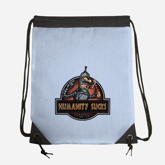 Robot Against Humanity-None-Drawstring-Bag-glitchygorilla