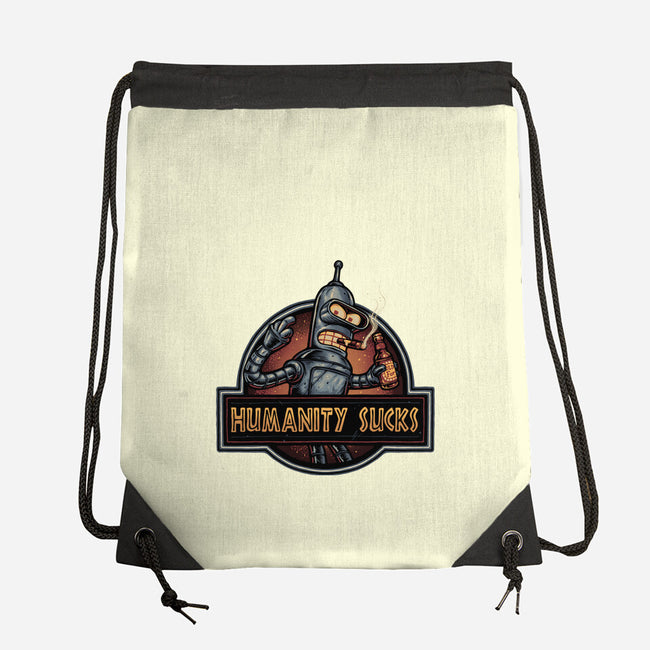 Robot Against Humanity-None-Drawstring-Bag-glitchygorilla